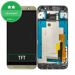 HTC One M9 - Ecran LCD + Sticlă Tactilă + Ramă (Silver/Gold) TFT