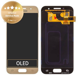 Samsung Galaxy A3 A320F (2017) - Ecran LCD + Sticlă Tactilă (Gold Sand) - GH97-19732B, GH97-19753B Genuine Service Pack