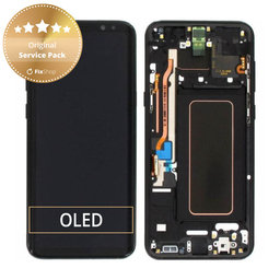 Samsung Galaxy S8 Plus G955F - Ecran LCD + Sticlă Tactilă + Ramă (Midnight Black) - GH97-20470A, GH97-20564A, GH97-20565A Genuine Service Pack