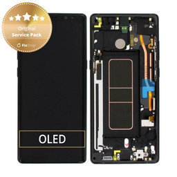 Samsung Galaxy Note 8 N950F - Ecran LCD + Sticlă Tactilă + Ramă (Midnight Black) - GH97-21065A, GH97-21108A, GH97-21066A Genuine Service Pack