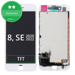 Apple iPhone 8, SE (2020), SE (2022) - Ecran LCD + Sticlă Tactilă + Ramă (White) TFT