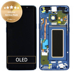 Samsung Galaxy S9 G960F - Ecran LCD + Sticlă Tactilă + Ramă (Coral Blue) - GH97-21696D, GH97-21697D Genuine Service Pack