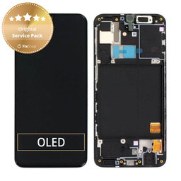 Samsung Galaxy A40 A405F - Ecran LCD + Sticlă Tactilă + Ramă (Black) - GH82-19672A, GH82-19674A Genuine Service Pack