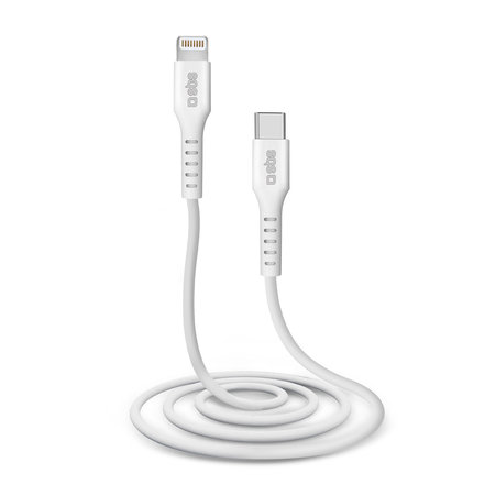 SBS - Lightning / USB-C Cablu (1m), alb