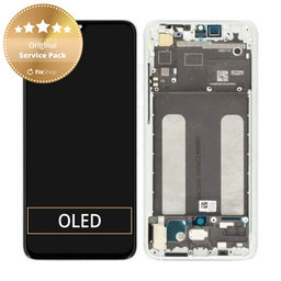 Xiaomi Mi 9 Lite - Ecran LCD + Sticlă Tactilă + Ramă (Pearl White) - 560910015033 Genuine Service Pack