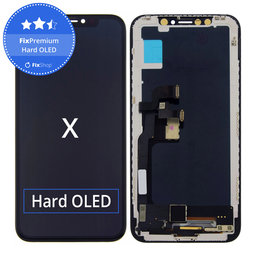 Apple iPhone X - Ecran LCD + Sticlă Tactilă + Ramă Hard OLED FixPremium