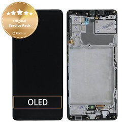 Samsung Galaxy A42 5G A426B - Ecran LCD + Sticlă Tactilă + Ramă (Prism Dot Black) - GH82-24375A, GH82-24376A Genuine Service Pack