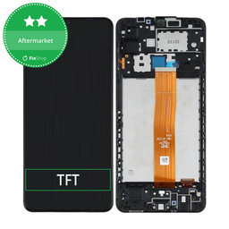 Samsung Galaxy A12 A125F, M12 M127F - Ecran LCD + Sticlă Tactilă + Ramă (Black) TFT