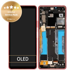 Sony Xperia 10 III - Ecran LCD + Sticla Tactilă + Ramă (Pink) - A5034095A Genuine Service Pack