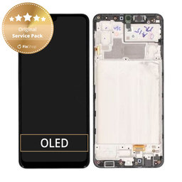 Samsung Galaxy M32 M325F - Ecran LCD + Sticlă Tactilă + Ramă (Black) - GH82-25981A, GH82-26193A Genuine Service Pack