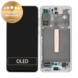 Samsung Galaxy S21 FE G990B - Ecran LCD + Sticlă Tactilă + Ramă (White) - GH82-26414B, GH82-26420B, GH82-26590B Genuine Service Pack