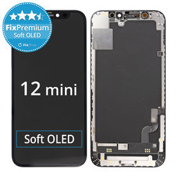 Apple iPhone 12 Mini - Ecran LCD + Sticlă Tactilă + Ramă Soft OLED FixPremium