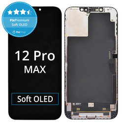 Apple iPhone 12 Pro Max - Ecran LCD + Sticlă Tactilă + Ramă Soft OLED FixPremium