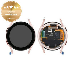 Samsung Galaxy Watch 4 40mm R865 - Ecran LCD + Sticlă Tactilă + Ramă (Pink Gold) - GH97-26411D Genuine Service Pack