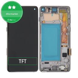 Samsung Galaxy S10 G973F - Ecran LCD + Sticlă Tactilă + Ramă (Prism Black) TFT