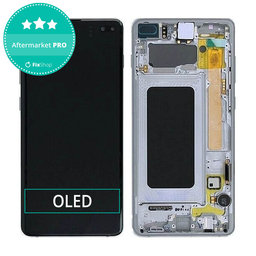 Samsung Galaxy S10 Plus G975F - Ecran LCD + Sticlă Tactilă + Ramă (Prism Black) OLED