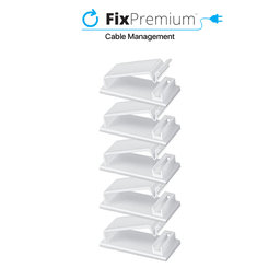 FixPremium - Organizator de cabluri - Cleme pentru cabluri - Set de 3, transparent