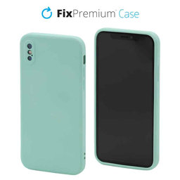 FixPremium - Silicon Caz pentru iPhone X & XS, light cyan