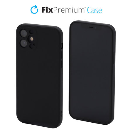 FixPremium - Silicon Caz pentru iPhone 12, negru