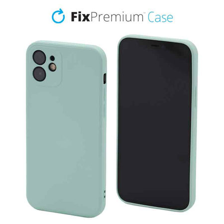 FixPremium - Silicon Caz pentru iPhone 12, light cyan