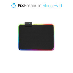 FixPremium - Pad pentru mouse cu RGB iluminare de fundal, 30x25cm, negru