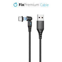 FixPremium - USB-C / USB Cablu Magnetic (1m), negru