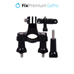FixPremium - Titularul pe o bicicletă/motocicletă pentru GoPro, negru