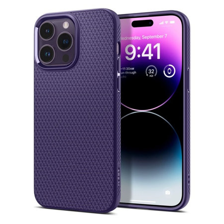 Spigen - Caz Liquid Air pentru iPhone 14 Pro, Deep Purple