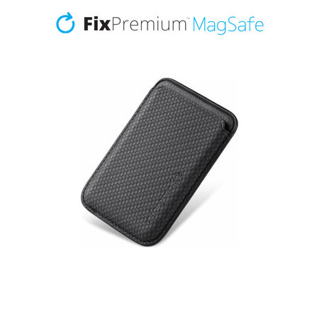 FixPremium - MagSafe Carbon Portofel, negru