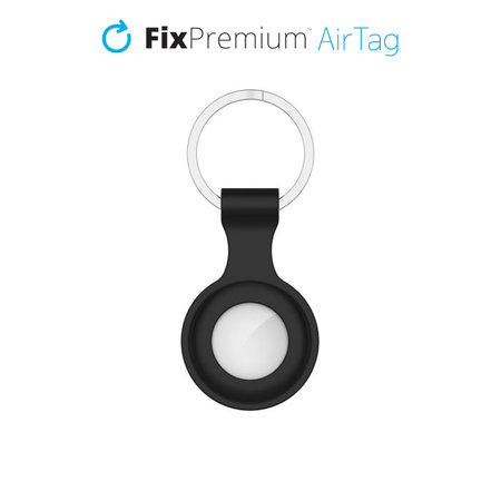 FixPremium - Silicon Breloc pentru AirTag, negru