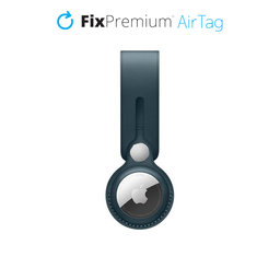 FixPremium - Piele Breloc pentru AirTag, albastru