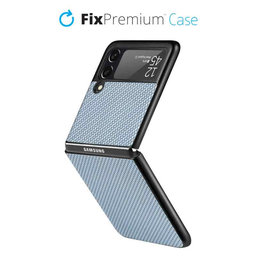 FixPremium - Caz Carbon pentru Samsung Galaxy Z Flip 3, albastru