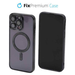 FixPremium - Caz Crystal cu MagSafe pentru iPhone 13 Pro Max, negru