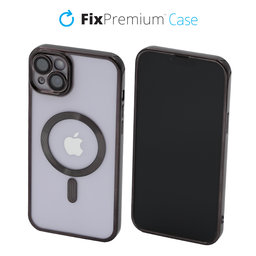 FixPremium - Caz Crystal cu MagSafe pentru iPhone 14 Plus, negru