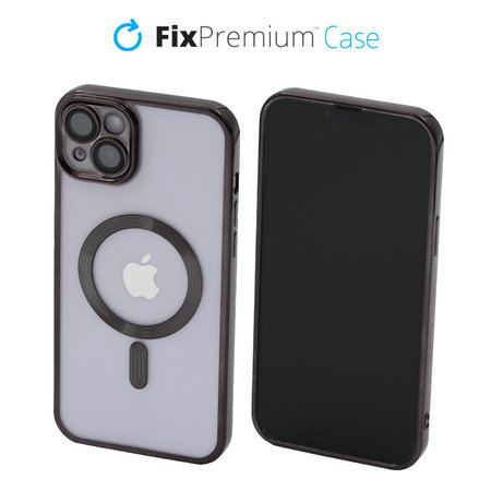 FixPremium - Caz Crystal cu MagSafe pentru iPhone 14 Plus, negru