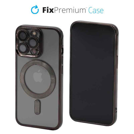 FixPremium - Caz Crystal cu MagSafe pentru iPhone 14 Pro, negru