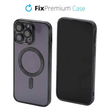 FixPremium - Caz Crystal cu MagSafe pentru iPhone 14 Pro Max, negru