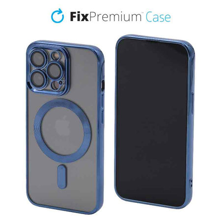 FixPremium - Caz Crystal cu MagSafe pentru iPhone 13 Pro, albastru