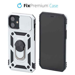 FixPremium - Caz CamShield pentru iPhone 12 mini, alb