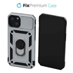 FixPremium - Caz CamShield pentru iPhone 13 & 14, alb