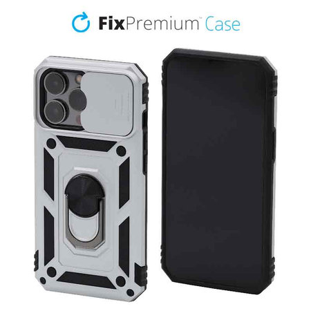 FixPremium - Caz CamShield pentru iPhone 14 Pro, alb