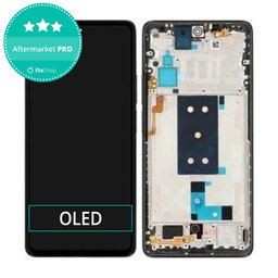 Xiaomi Poco F4 5G 22021211RG, 22021211RI - Ecran LCD + Sticlă Tactilă + Ramă (Black) OLED