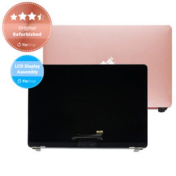 Apple MacBook 12" A1534 (Early 2016 - Mid 2017) - Ecran LCD + Sticlă Frontală + Carcasă Spate (Rose Gold) Original Refurbished