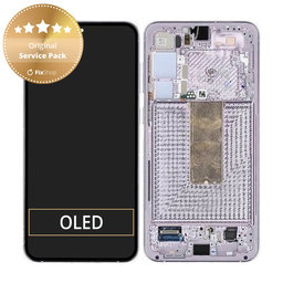 Samsung Galaxy S23 Plus S916B - Ecran LCD + Sticlă Tactilă + Ramă (Lavender) - GH82-30478D, GH82-30476D, GH82-30477D Genuine Service Pack