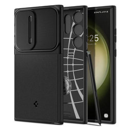 Spigen - Caz Optik Armor pentru Samsung Galaxy S23 Ultra, negru