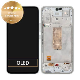 Samsung Galaxy A54 5G A546B - Ecran LCD + Sticlă Tactilă + Ramă (White) - GH82-31231B, GH82-31232B Genuine Service Pack