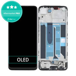 Realme 8 RMX3085 - Ecran LCD + Sticlă Tactilă + Ramă (Cyber Black) OLED