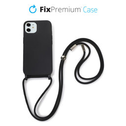 FixPremium - Silicon Caz cu String pentru iPhone 11, negru