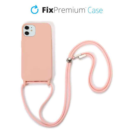 FixPremium - Silicon Caz cu String pentru iPhone 11, roz