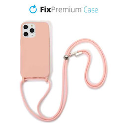 FixPremium - Silicon Caz cu String pentru iPhone 11 Pro Max, roz
